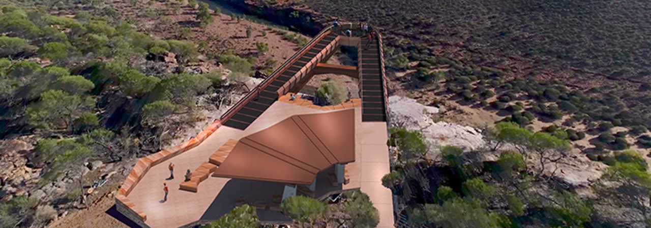 Image for Alltype Engineering uses Corten plate for new skywalk